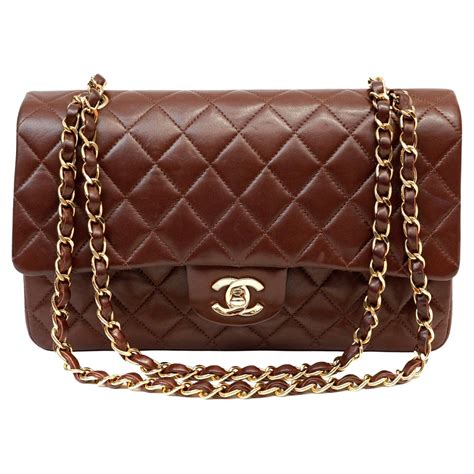 chanel classic flap brown|Classic Handbags .